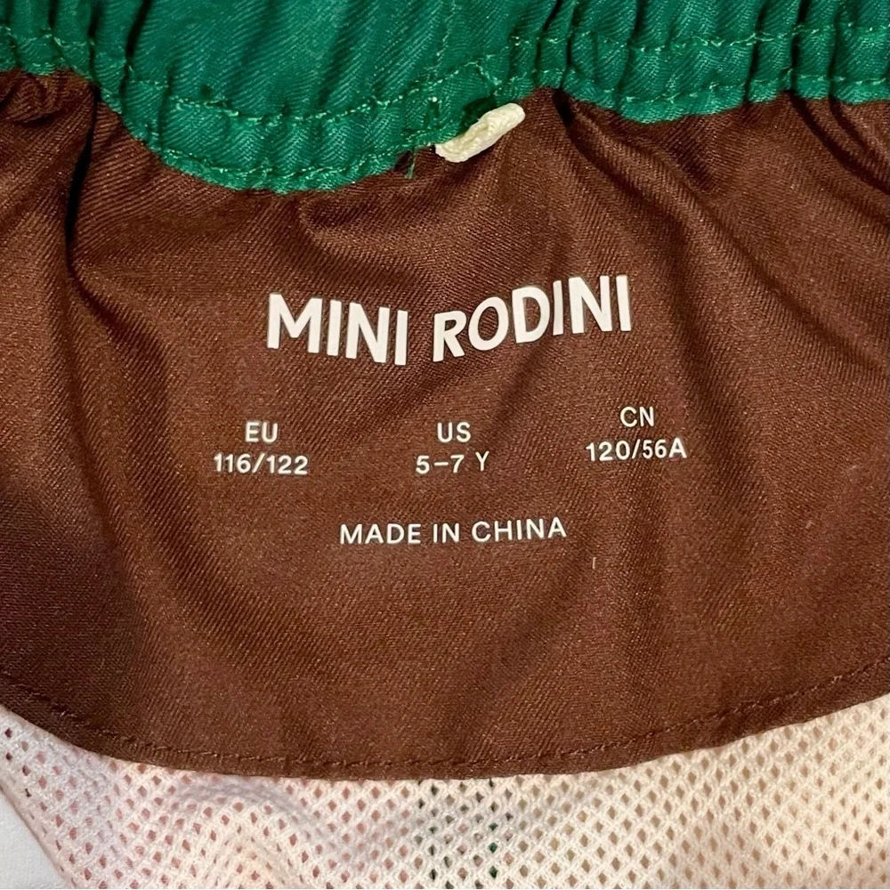 New Mini Rodini Striped Swim Trunks Boys 5-7 US 116/122 EU Bathing Suit Summer